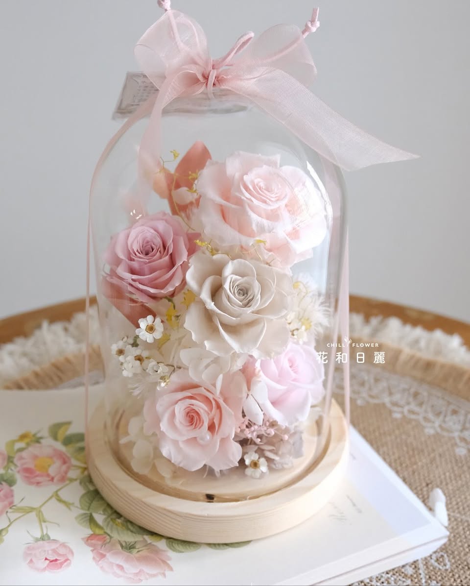 小港永生花玻璃盅